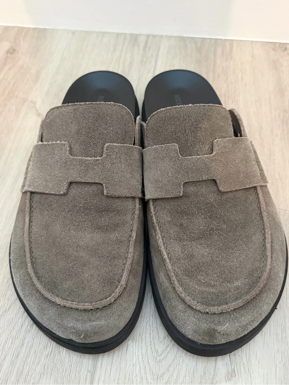 Hermes Men’s Go Mule in Suede Etoupe (42.5 EU, 9.5 US)